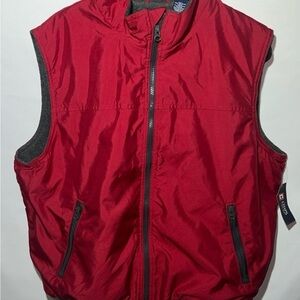 Chaps Ralph Lauren Zip Up Fleece Lined Vest Zip Pockets Sz XL